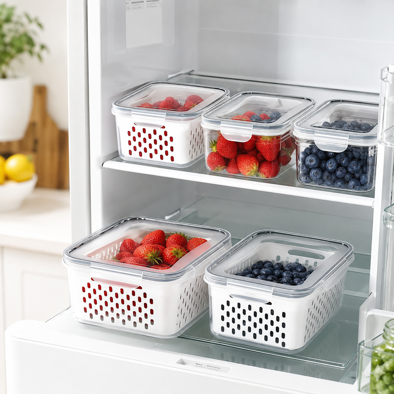 FreshLock™ Fruit & Veggie Containers – 6 Piece Set
