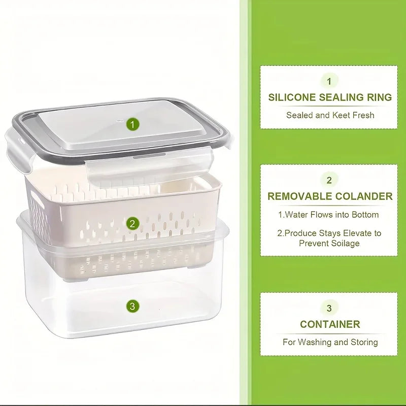 FreshLock™ Fruit & Veggie Containers – 4 Piece Set