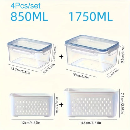 FreshLock™ Fruit & Veggie Containers – 4 Piece Set